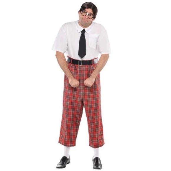costumesusa Other - Nerd Geek Costume Adult Standard One Size Halloween Pants Shirt Belt Tie New